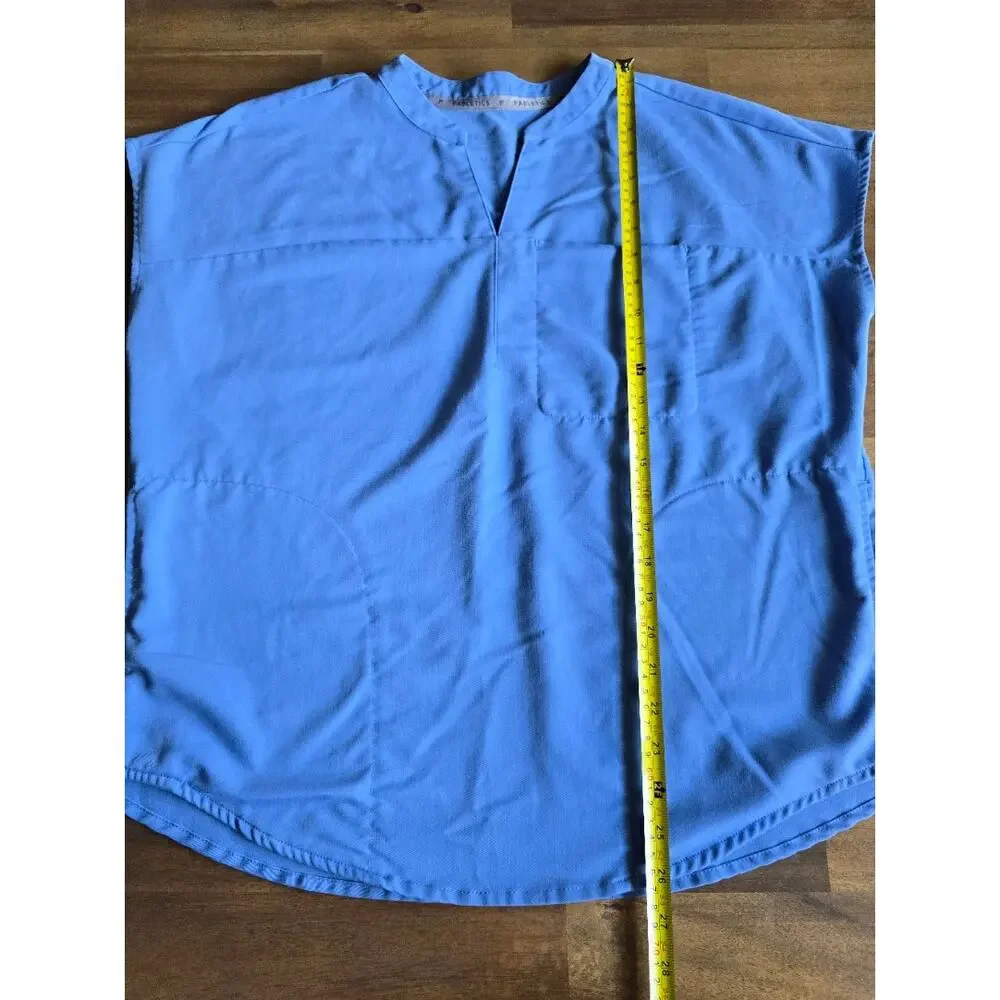 Fabletics Women's Scrub Top Medium Ceil Blue